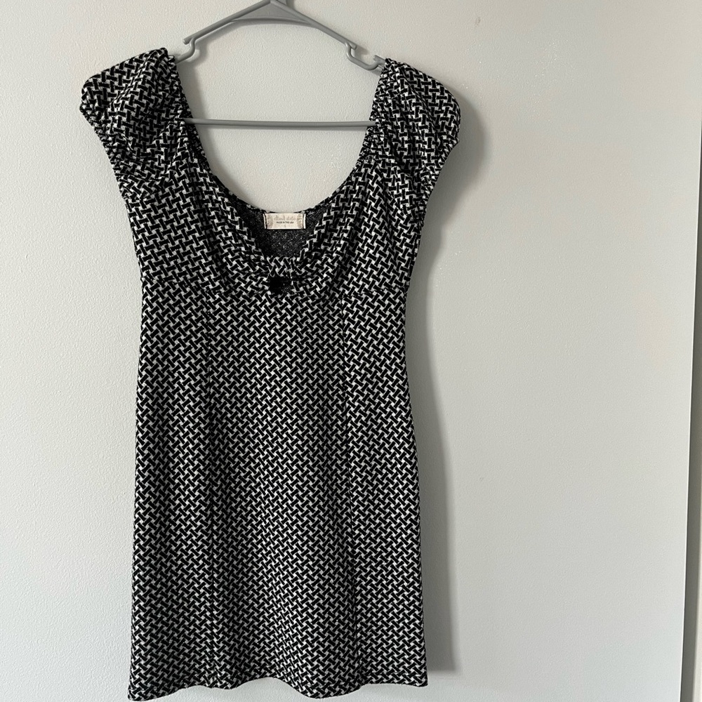 Altar'd State Black and White Patterned Midi Dress